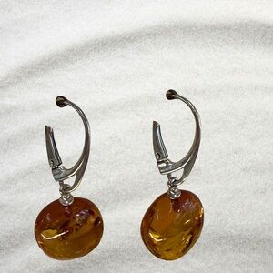 Amber Drop Earrings